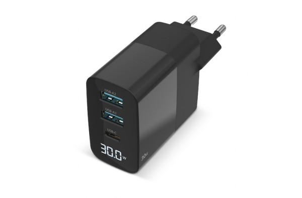 Sitecom CH-1001 30W GaN Power Delivery Wall Charger with LED display